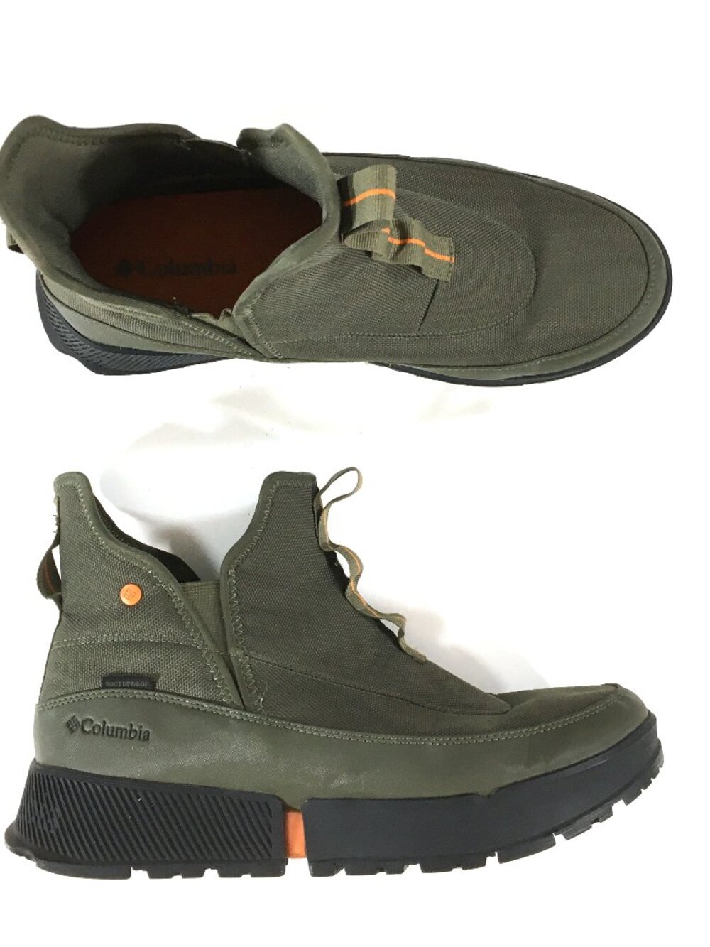 Columbia Hyper Boreal Metro Slip On Boots Mens Size 10.5 Green Waterproof BM4922